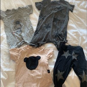 Huxbaby nununu boys lot 0-12 months romper leggings shirt